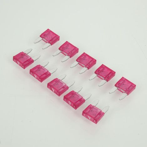 Lot de 10 mini fusible plat enfichable de 4A 11x16x4mm pour auto (1/3)