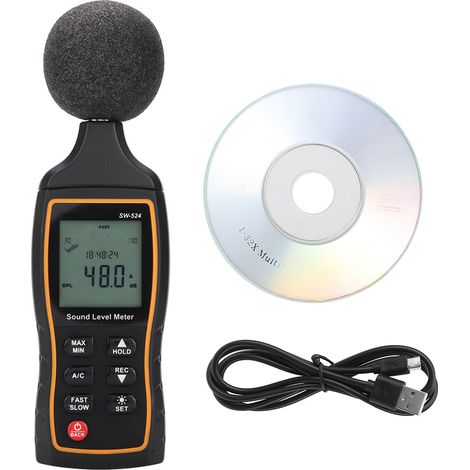 Digital Sound Level Meter Noise Detect Tester Data Decibel Measurement 30-130dB(With storage USB communication )