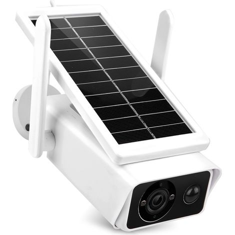 Caméra de sécurité 1080p solaire basse consommation WiFi, étanche IP66, avec surveillance vidéo nocturne (1/5)