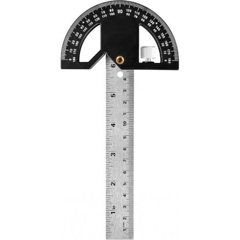 Règle d'angle pour le travail du bois et rapporteur magnétique, 304 mm, rapporteur d'angle 0-180 ° pour les mesures de dessin de marques (1/4)