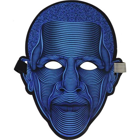 Masques lumineux à commande vocale pour bars, karaokés, soirées masquées et occasions festives, en particulier pour les personnes âgées bienveillantes. (1/5)