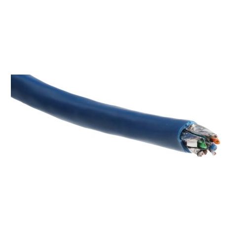 Câble Ethernet catégorie 6 U/FTP CAE Multimedia Connect, Bleu, 100m PVC Sans terminaison, IEC 60332-1 ( Prix pour Bobine de 100 Mètres )