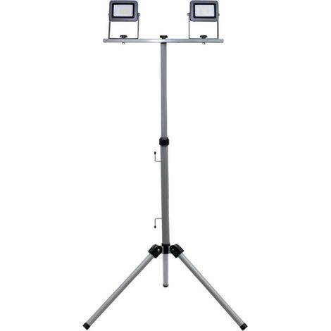 Lampe de travail LED Flare 2x15W trépied argent-anthracite (Par 2)