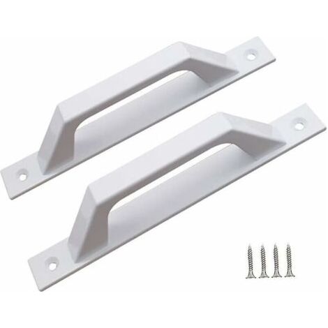 Coffret de forets pour perceuse Poignée de porte en alliage d'aluminium à poignée de porte en aluminium de verre montée sur verre et en plastique de cuisine (D white) (1/4)
