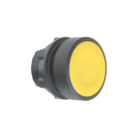 Cabeza pulsador diámetro 22 rasante amarillo embellecedor plástico (1/3)