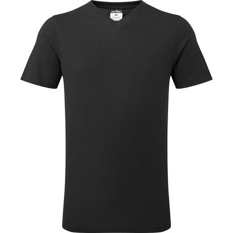 T-shirt En Coton à Col En V - S - Noir - Portwest (1/2)