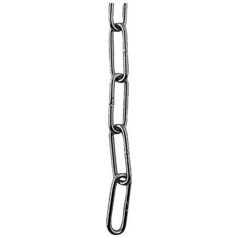 Ing-fixierungen Kette aus Stahl 2,5 mm 25 Meter metallisch