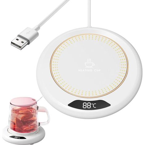 Smart Coffee Cup Warmer 20W Non-Slip Thermostatic Electric Cup Warmer Heated Coaster with 3 Temperature Settings, Desktop Coffee Cup Warmer for (1/5)