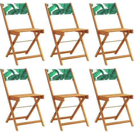 Maison Exclusive - Sedie da Giardino Pieghevoli 6pz Verde Tessuto e Legno Massello