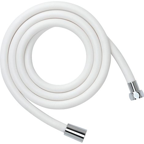 Schläfer 805490 Tubo Flessibile per Doccia Universale in Silicone Multistrato Bianco, Lunghezza 150cm, Attacco Standard 1/2" con Connessioni in Ottone, Guarnizioni Incluse (1/5)
