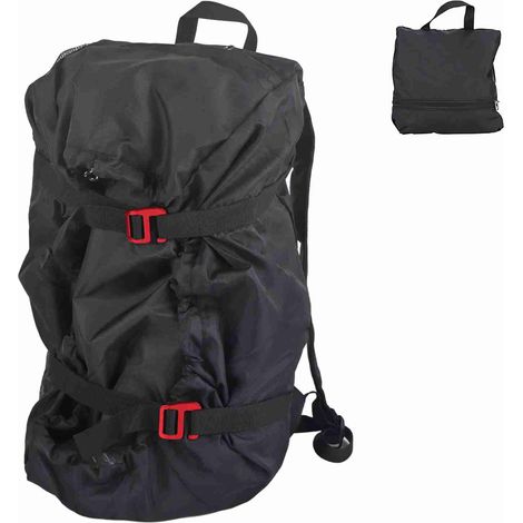 Kit de corde d'escalade, sac bandoulière pliable pour le camping et la randonnée (noir) (1/5)
