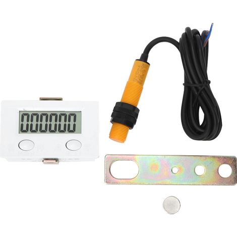 Compteur numérique à induction magnétique 6 chiffres BERM BEM-6c12φ, affichage digital 0-999999, plastique, avec interrupteur (1/5)