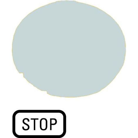 Verrine pour boutons-poussoirs plate blanche STOP EATON M22-XDL-W-GB0