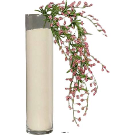 Branchage piquet fleuri artificiel H 69 cm très dense Rose - couleur: Rose (1/3)
