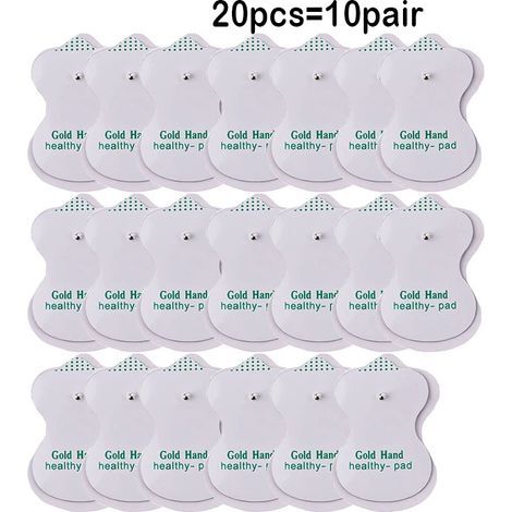 20/10 électrodes autocollantes avec appareil numérique, stimulateur musculaire électrique carré, autocollants de massage 01310