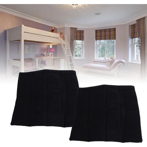 Housse de protection pour marche d'escalier de lit superposé en feutre doux et antidérapant, taille 25x25cm, 4 pièces avec attaches (1/5)