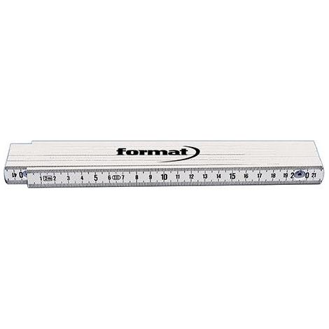Medidor de plástico plegable 2mx16mm blanco