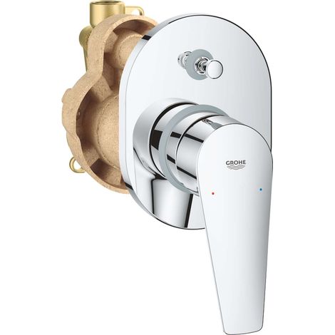 Grohe BauEdge - Unterputz-Badewannenarmatur, mit Körper, Chrom 29039001