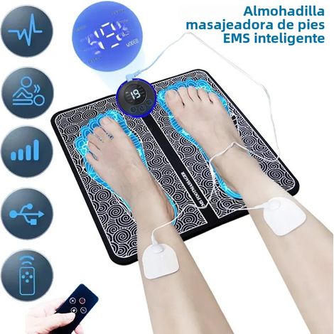 Appareil de massage électrique pour les pieds EMS avec télécommande et coussin de relaxation, et doté d'une fonction de choc électrique. (1/5)