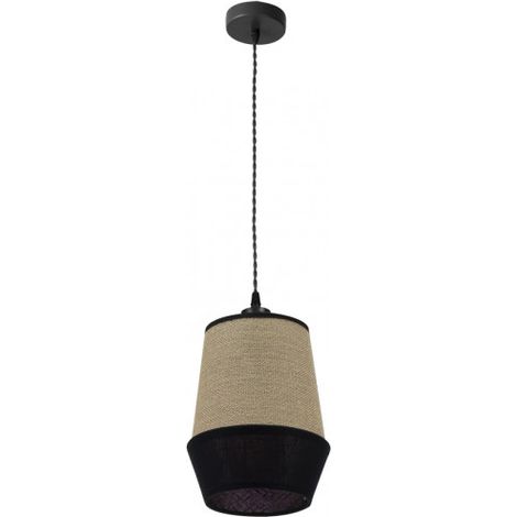 FABRILAMP Colgante modelo Campana negro con pantalla