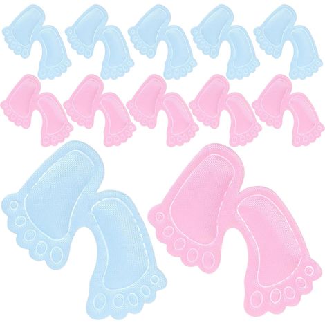 200 Pièces de Confettis Empreintes de Bébé en Tissu Non Tissé Rose et Bleu, Décoration Réutilisable pour Fête Prénatale et Anniversaire Thème Bébé (1/5)