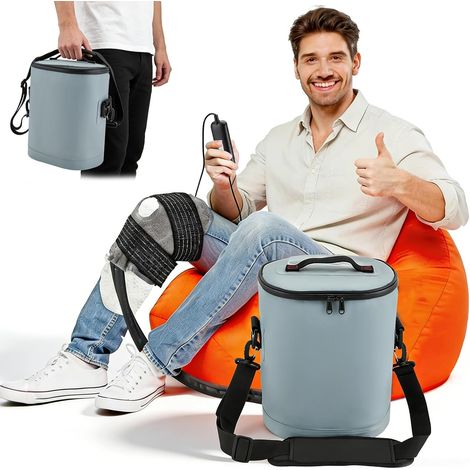 Machine à thérapie par le froid avec minuterie programmable, manchettes de refroidissement, sorbetière portable de 14 l pour genoux après opération, bandage de refroidissement réutilisable pour le dos