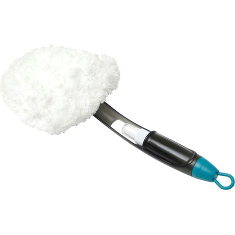 Car Care Cleaning Range 2 in 1 Microfibre Pad with Spray Bottle, Plastic and Rubber, Grey/Teal