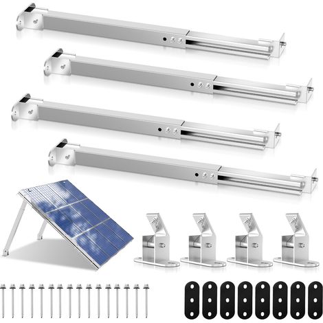 Wolketon Support pour panneau solaire PV 15-30°Réglable Support panneau pour montage sol Support Fixation Panneau solaire (1/5)
