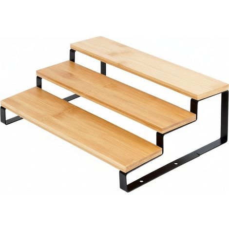 Étagère de cuisine en bois à 3 niveaux 32 x 23,5 x 9,6 cm (1/5)