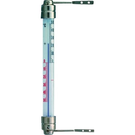 Fensterthermometer Messber.-50 b.50GradC H200xB23xT28mm Metall TFA