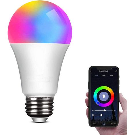 E27 RGB+CCT LED Bulb, Dimmable 2700K-6500K, Bluetooth App Control, Color Changing, LED Mood Light for Bedroom, Party Decoration (9W = 60W, 806) (1/5)