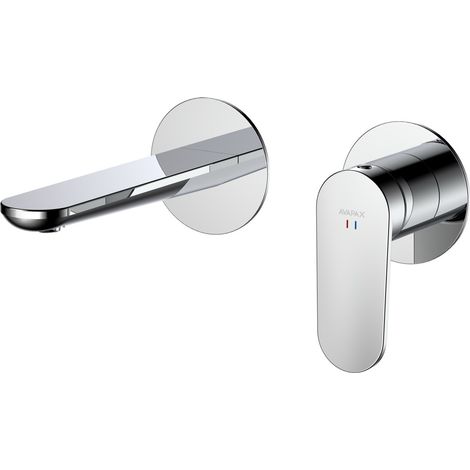 Avapax Robinet mitigeur encastré pour lavabo - Chrome - Laiton - Tête en céramique 35 mm (1/2)