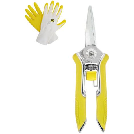 royaluxe-15 cm Micro-tip Sécateur jardinage Main Sécateur Ciseaux de coupe en acier inoxydable avec