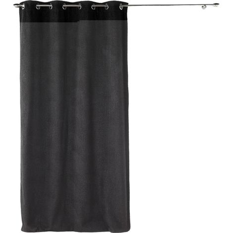 1 Rideau bouclette Wooly 140 x 240 cm noir (1/3)