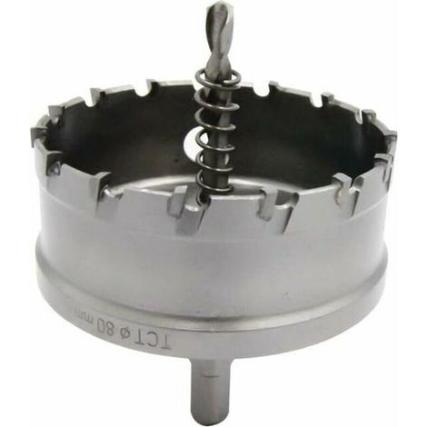XEPHO Scie cloche bimétallique en carbure robuste de qualité industrielle coupe trou en acier inoxydable 3-1/8(80mm)