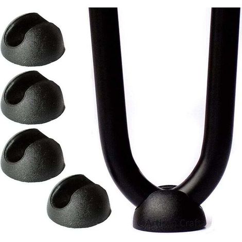 Paquet de 10 Protège-Pieds de Meubles en épingle à Cheveux en Silicone - Noir10mm Cisea (1/5)