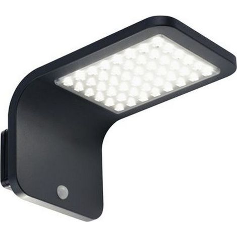 Applique Solare Moderna Street Alluminio E Termoplastica Nero Led 3W 4000K (1/5)