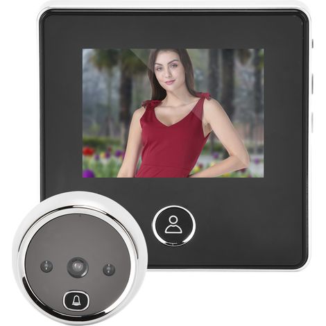 Caméra de sonnette numérique 2,8 pouces 0,3 MP avec vision nocturne grand angle de 90° pour la sécurité de votre domicile (1/5)