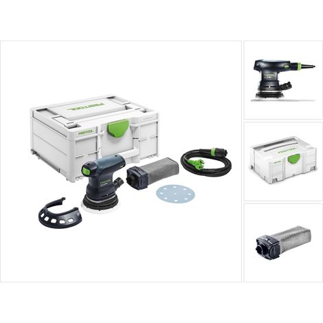 Festool ETS 125 REQ-Plus Lijadora excéntrica 125mm, 2mm 250W + Systainer + Accesorios ( 574636 ) + Bolsa de polvo (1/5)