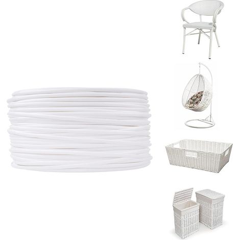 Corde de Rotin Synthétique de Réparation, 120ft (36,6m), 8mm, pour Meubles de Jardin et DIY, 3 Couleurs Disponibles (1/5)