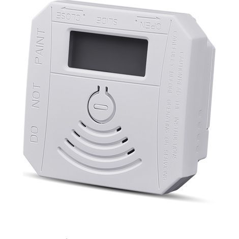 Détecteur de gaz Détecteur de fumée de monoxyde de carbone combiné Détecteur de fumée CO à piles avec écran d'affichage LED Flash Alarme sonore Motif d'avertissement sonore