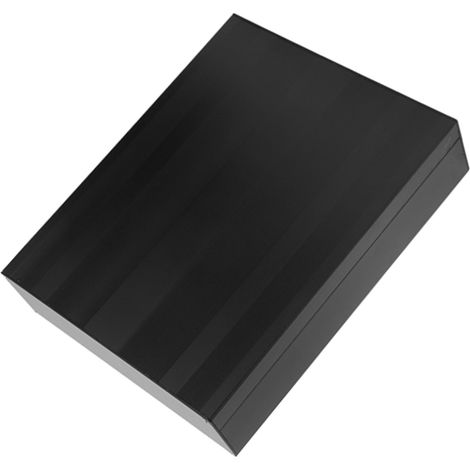 Boîtier électronique en aluminium noir mat 50x178x220mm, coffret DIY pour projet électronique (1/5)