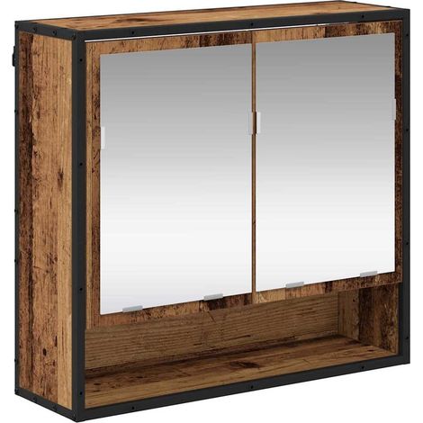 Maison Exclusive - Scaffale da parete con porta Legno vecchio 65 x 20 x 60 cm