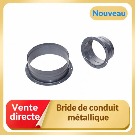 Bride de raccordement droite ronde en métal pour bouche de ventilation Modèle 75JZ soufflage et reprise d'air 9,7 × 7,3 × 4,8 cm – Livraison gratuite (1/5)