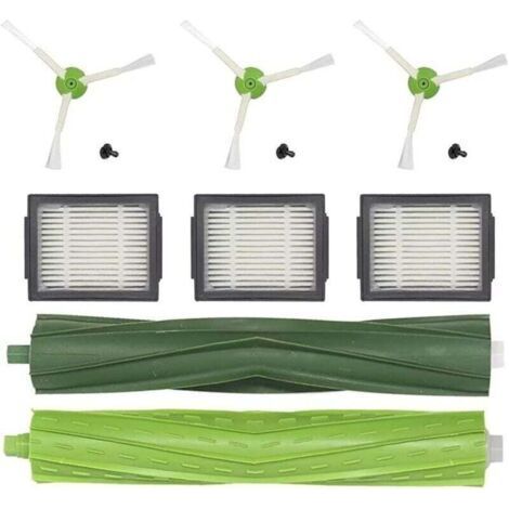 Pièces de rechange pour iRobot Roomba i6 i7 i3 i4 i8 E5 E6 Filtre d'aspirateur pour Roomba i3+ i7+ i8+ j7 j7+ Plus Accessoires pour brosse latérale de filtre Roomba, brosses en caoutchouc multi-surfac (1/5)
