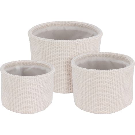 Ensemble de paniers ronds de rangement, 3 pièces. (1/2)