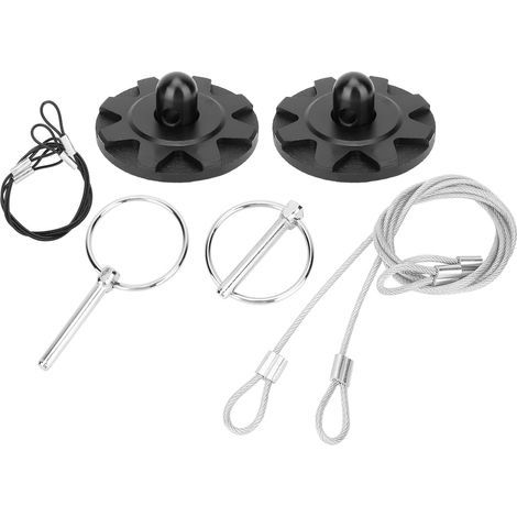 Kit Verrouillage Capot Voiture Sport Course CNC Aluminium Billet Universel, Accessoire Fixation (1/5)