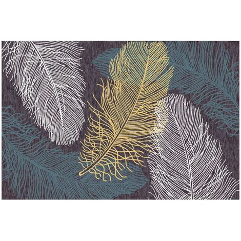 Paillasson de Porte Non Glissante Tapis Entree de Porte Durable Paillasson Interieur de Porte Doux Lavables pour La Salle de Bains Extérieure Salon Courtyard 5080CM-Chrom (1/5)