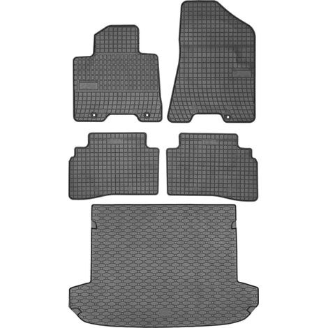 Ensemble de tapis de sol en caoutchouc pour Kia Sportage IV SUV (2018-2021) + tapis de coffre (1/5)