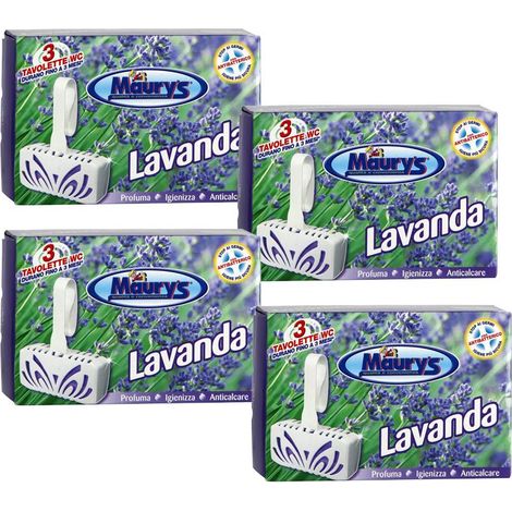 KIT SET 4 PZ MAURY'S TAVOLETTA WC 3PZ LAVANDA CON ANTIBATTERICO (1/4)